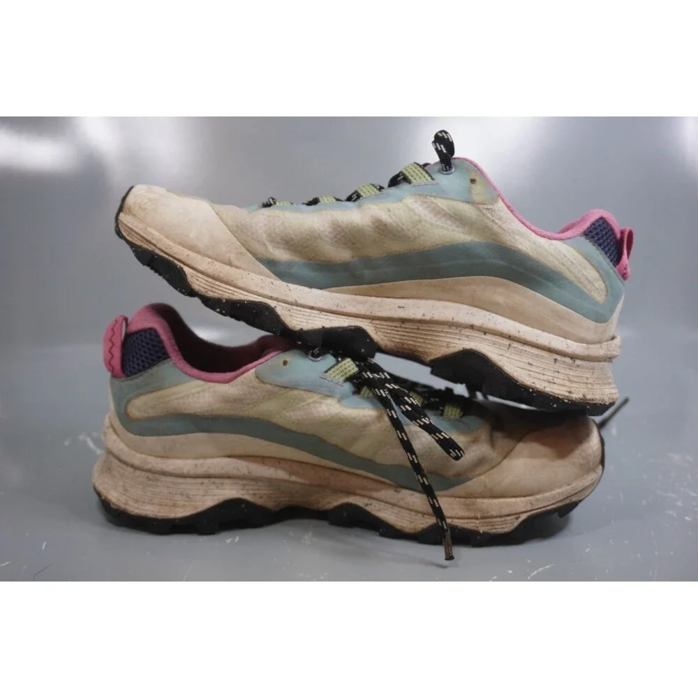 Merrell Sweaty Betty Moab Speed Womens Size 9 Gore-Tex Hiking Shoes Blue Smoke